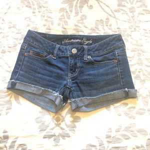 American Eagle dark denim jean shorts